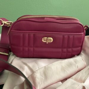Chic Magenta Quilted Crossbody Bag